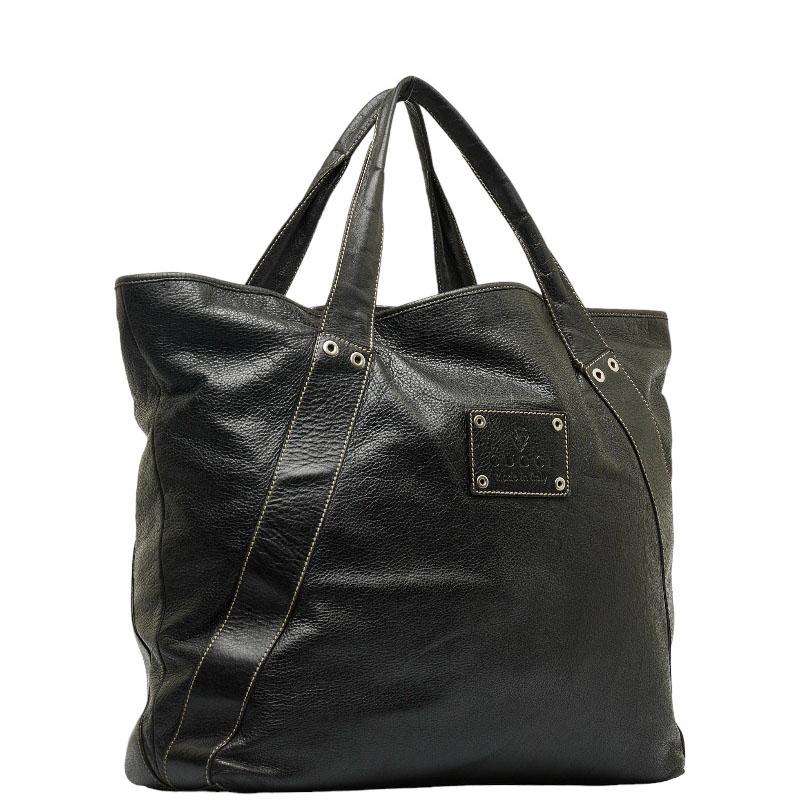 Gucci グッチトートバッグ　ハンドバッグ GUCCI（グッチ） ロゴ プレート ステッチ ハンドバッグ トートバッグ