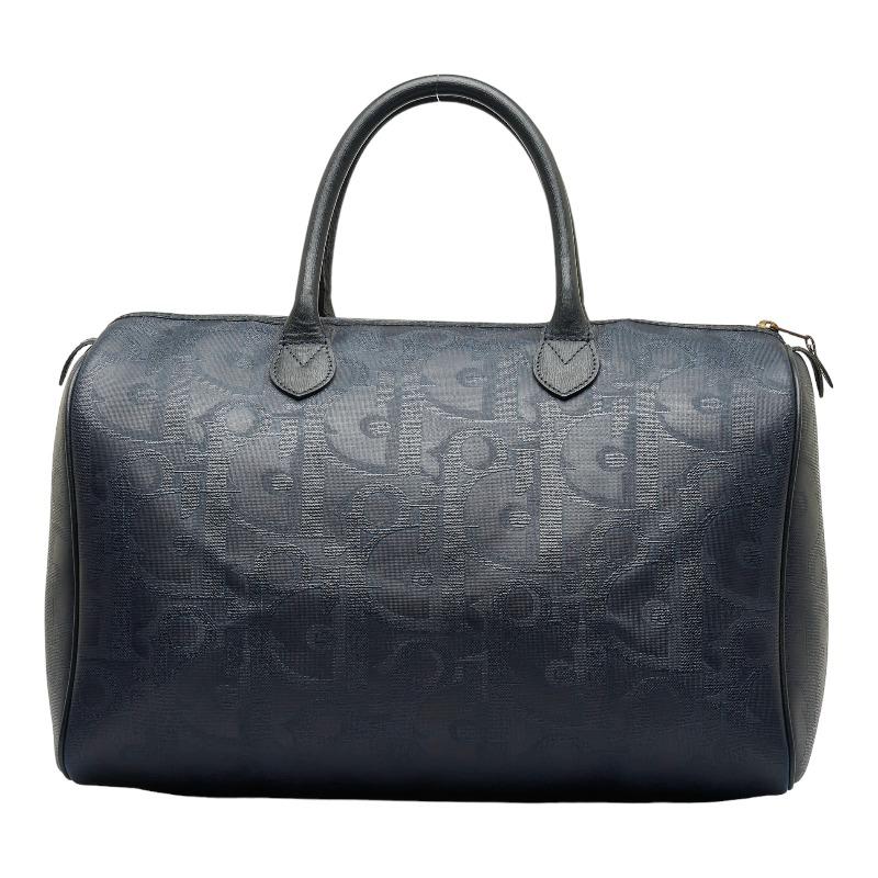 ディオール トロッター ハンドバッグ ボストンバッグ ネイビー PVC