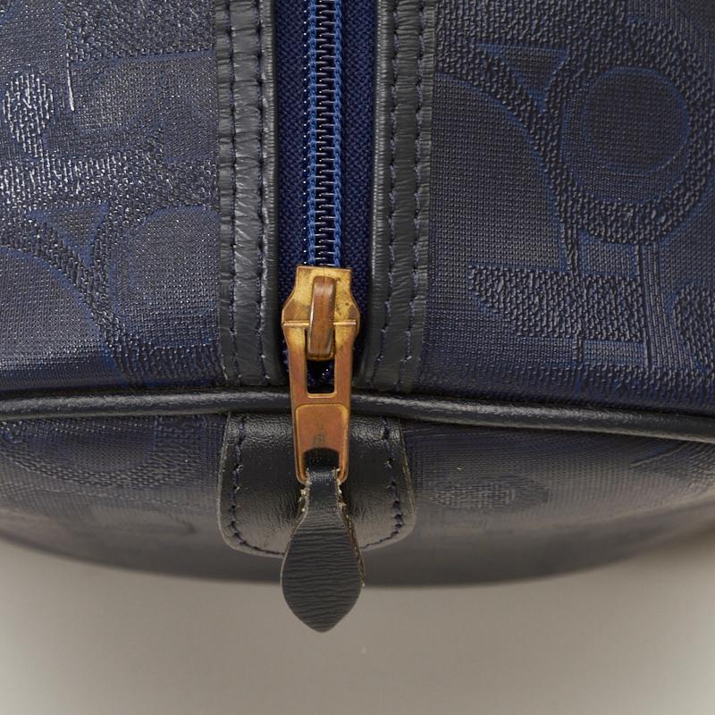 ディオール トロッター ハンドバッグ ボストンバッグ ネイビー PVC