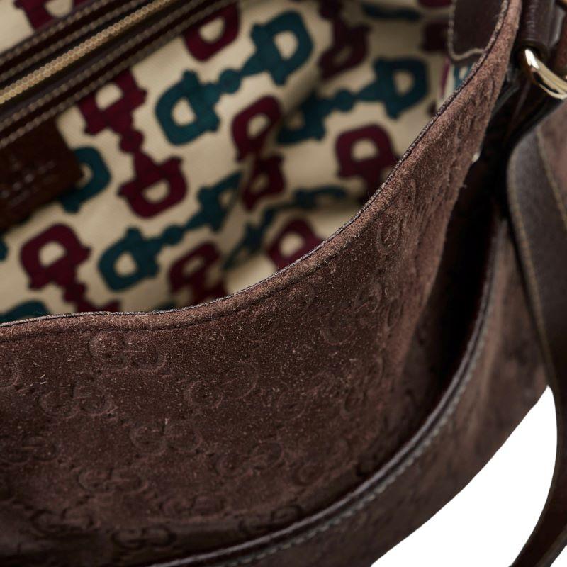 GUCCI GG柄 スエード ショルダーバッグ GUCCI（グッチ） GG柄 ハンドバッグ ショルダーバッグ 163288 ブラウン