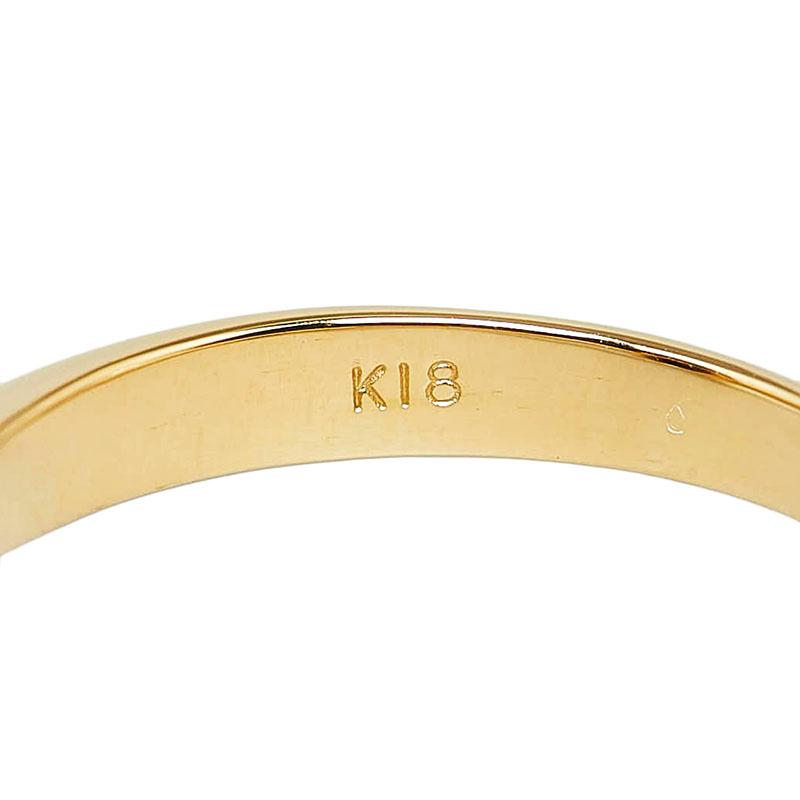 K18YG イエローゴールド ボルダーオパール1.31ct オーバル リング 指輪  