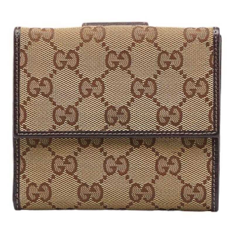 GUCCI（グッチ） GGキャンバス アビー 二つ折り財布 141411 ベージュ