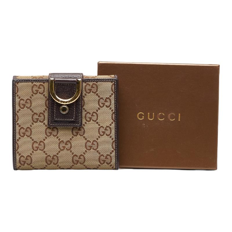 GUCCI（グッチ） GGキャンバス アビー 二つ折り財布 141411 ベージュ 