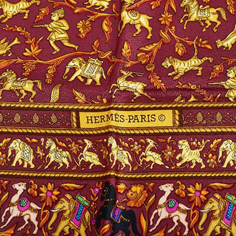 HERMES（エルメス） カレ90 CHASSE EN INDE インドの狩猟 スカーフ