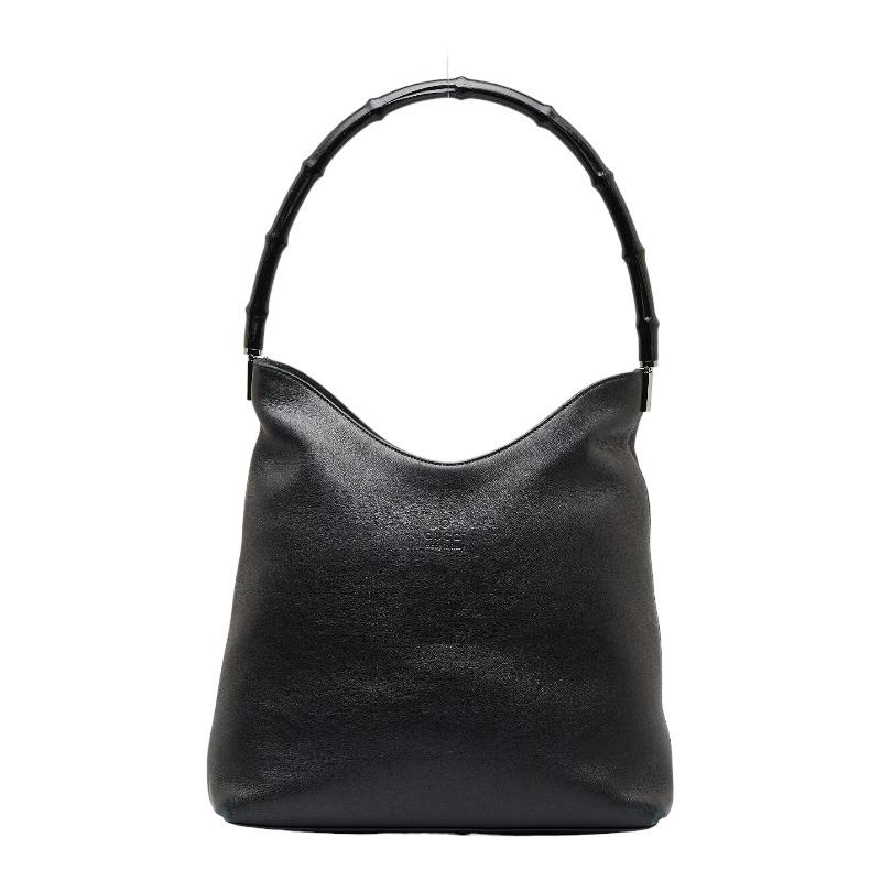 正規品 グッチ バンブー ワンショルダーバッグ ブラック レザー 人気大人可愛い GUCCI グッチ バンブー ワンショルダーバッグ 001 3244 ブラック