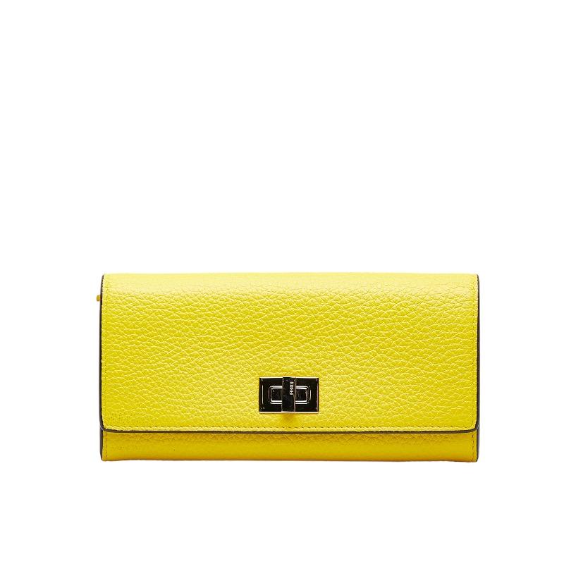 FENDI フェンディ ピーカブー 長財布 2つ折り財布 8M0427 イエロー 