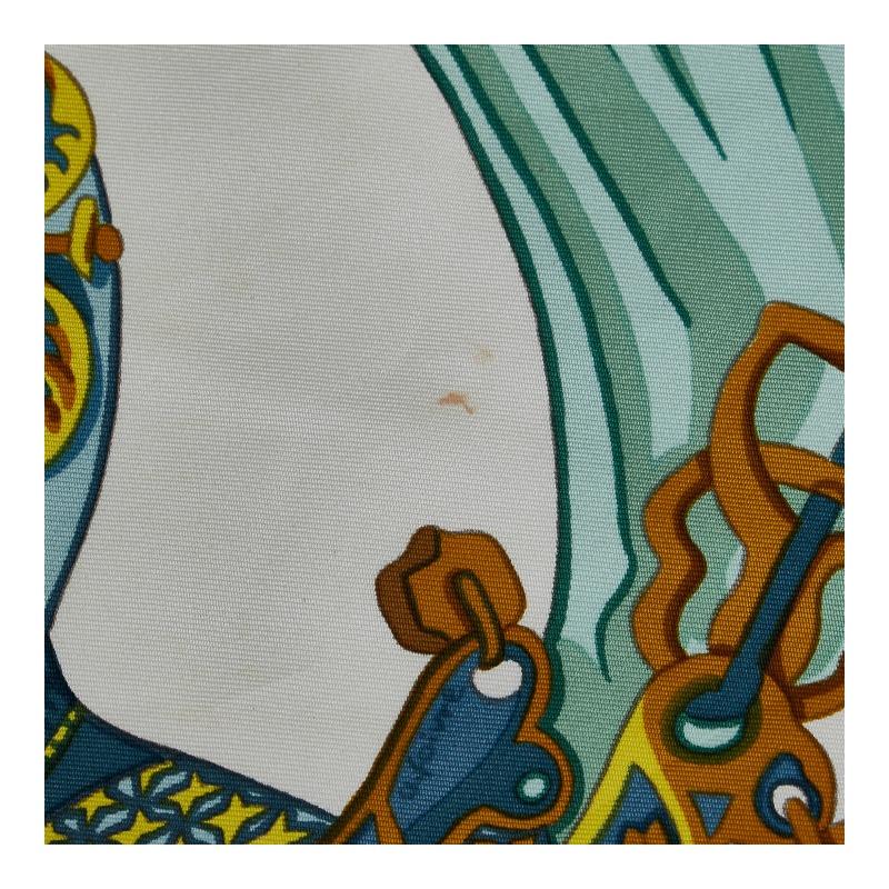 HERMES エルメス カレ90 ARMETS en PANACHE 羽飾りの騎兵兜 HERMES エルメス カレ90 ARMETS en PANACHE 羽飾りの騎兵兜