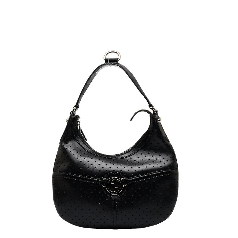 GUCCI（グッチ） インターロッキングG パンチング ショルダーバッグ 
