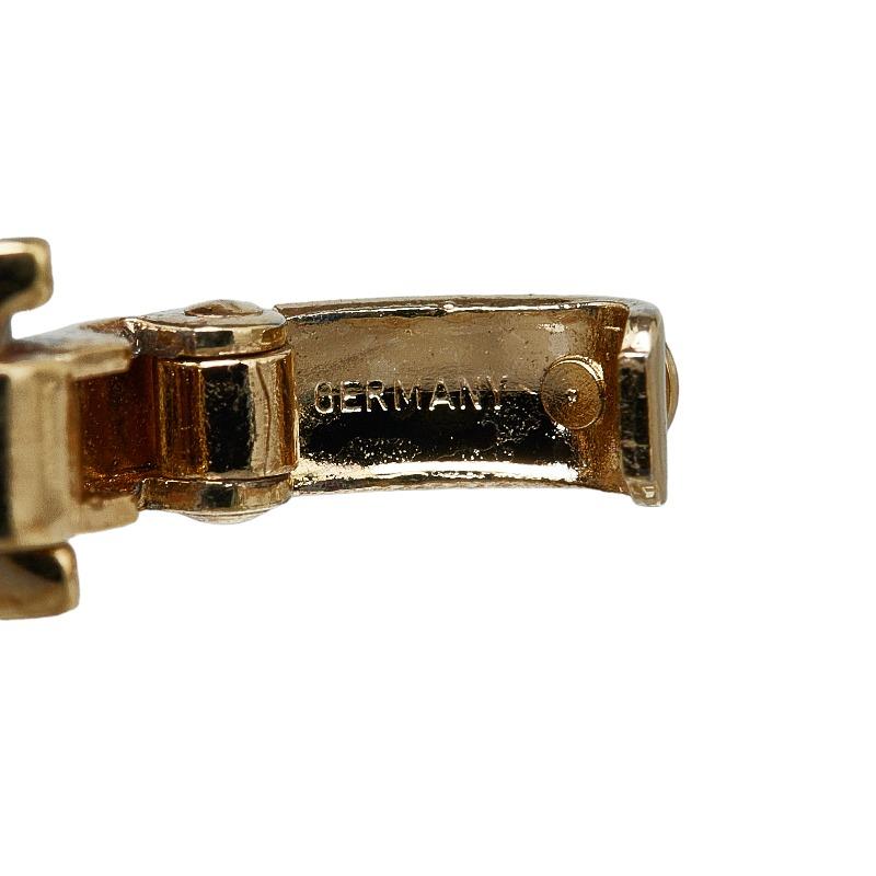 ディオール ロゴプレート D金具 バングル ブレスレット ゴールド