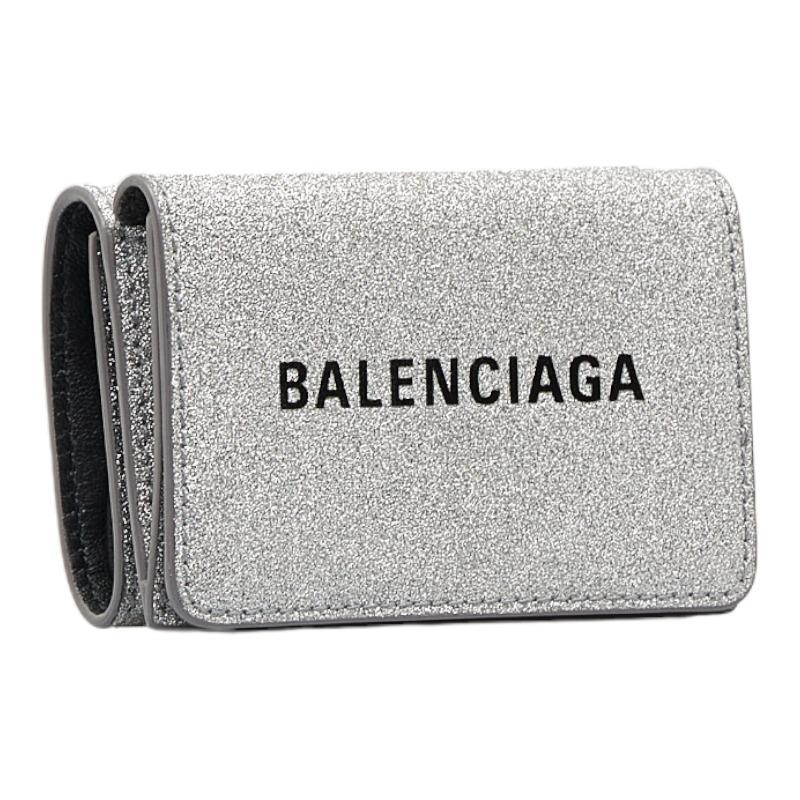 BALENCIAGA バレンシアガ シルバーグリッター コンパクト BALENCIAGA バレンシアガ シルバーグリッター コンパクト