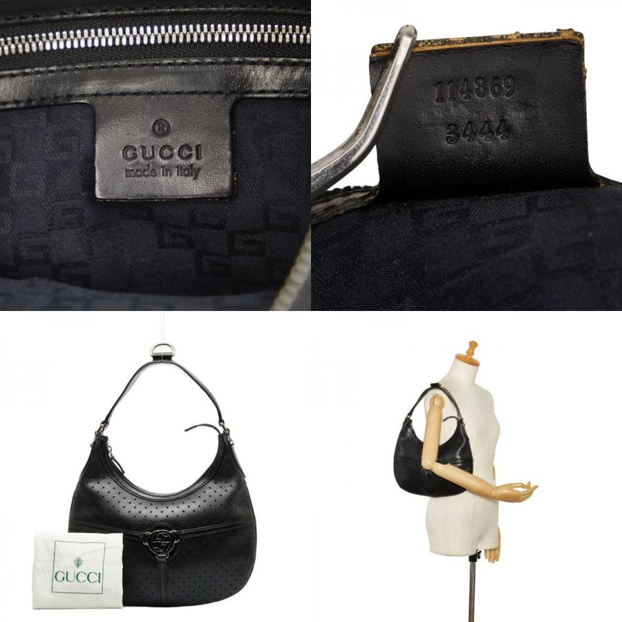GUCCI グッチ インターロッキングG パンチング シルバー金具 