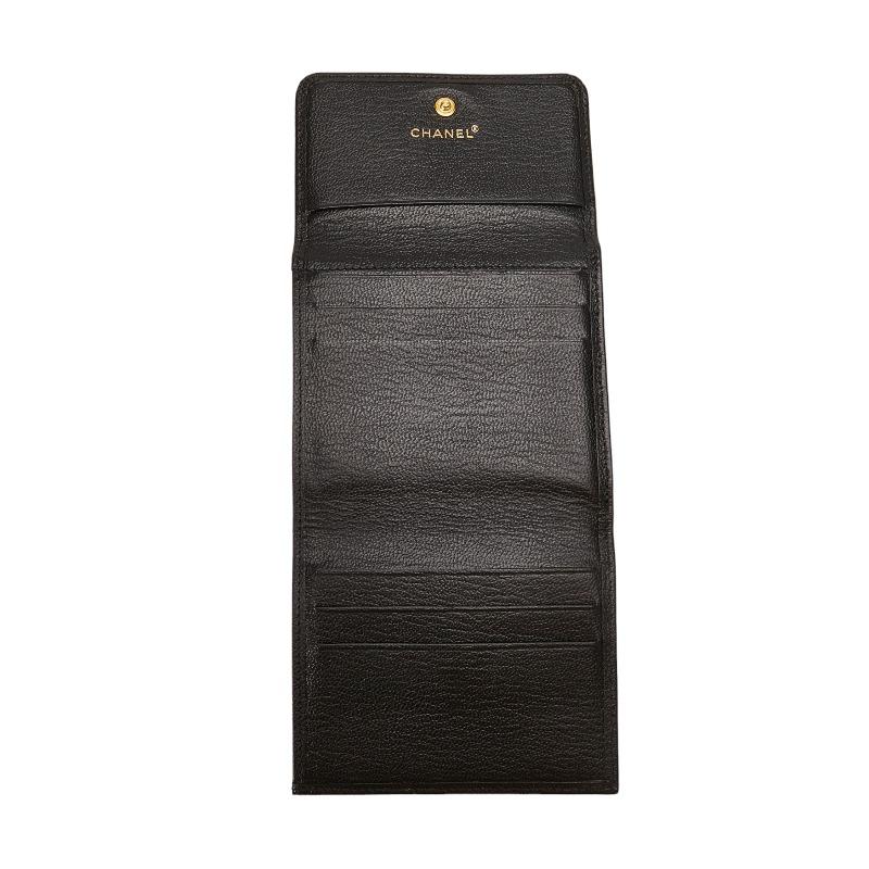 CHANEL（シャネル） ココマーク 三つ折り財布 A13456 ブラック カーフ