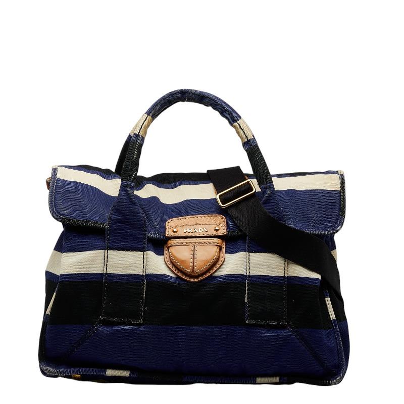PRADA（プラダ） ハンドバッグ ショルダーバッグ 2WAY ブルー マルチ
