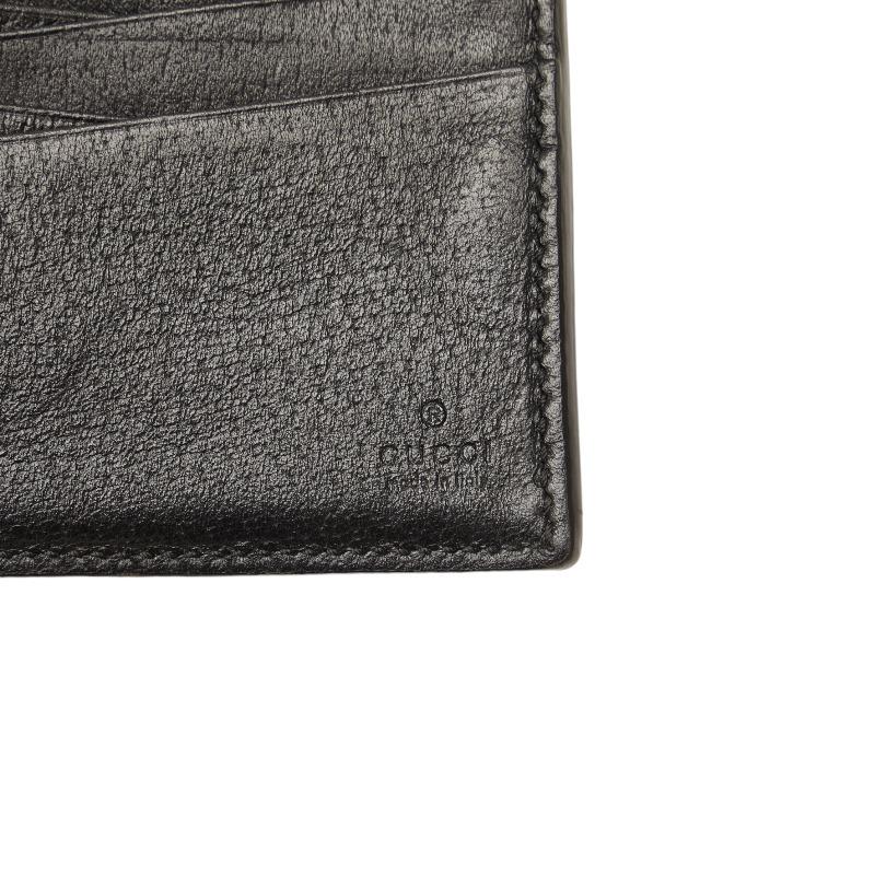 GUCCI（グッチ） 蜂 ビー Bee 二つ折り財布 523666 ブラック レザー
