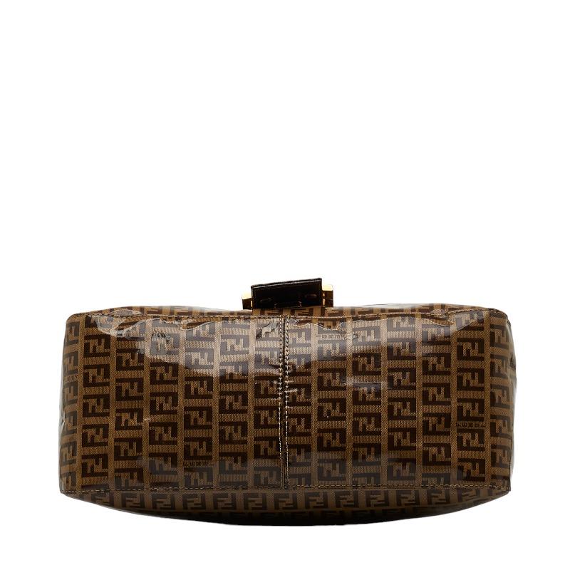 美品 フェンディ マンマバケット ショルダーバッグ ズッキーノ FF レザー FENDI 極 美品 フェンディ ヴィンテージ マンマバケット