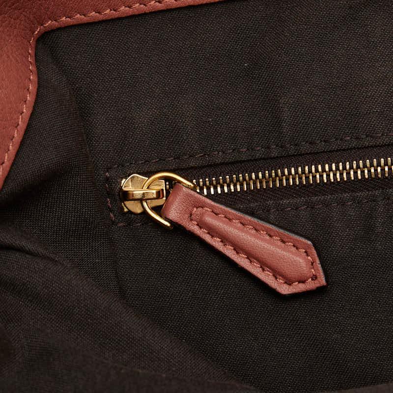 FENDI（フェンディ） ストライプ トートバッグ ブラウン キャンバス 