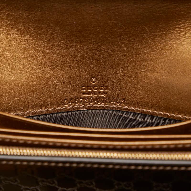 本物 グッチ GUCCI ラブリーハート グッチシマ レザー 長財布 ロングウォレット メタリックパープル 245728 財布 ウォレット 中古・ GUCCI - 本物 グッチ GUCCI ラブリーハート グッチシマ レザー 長財布