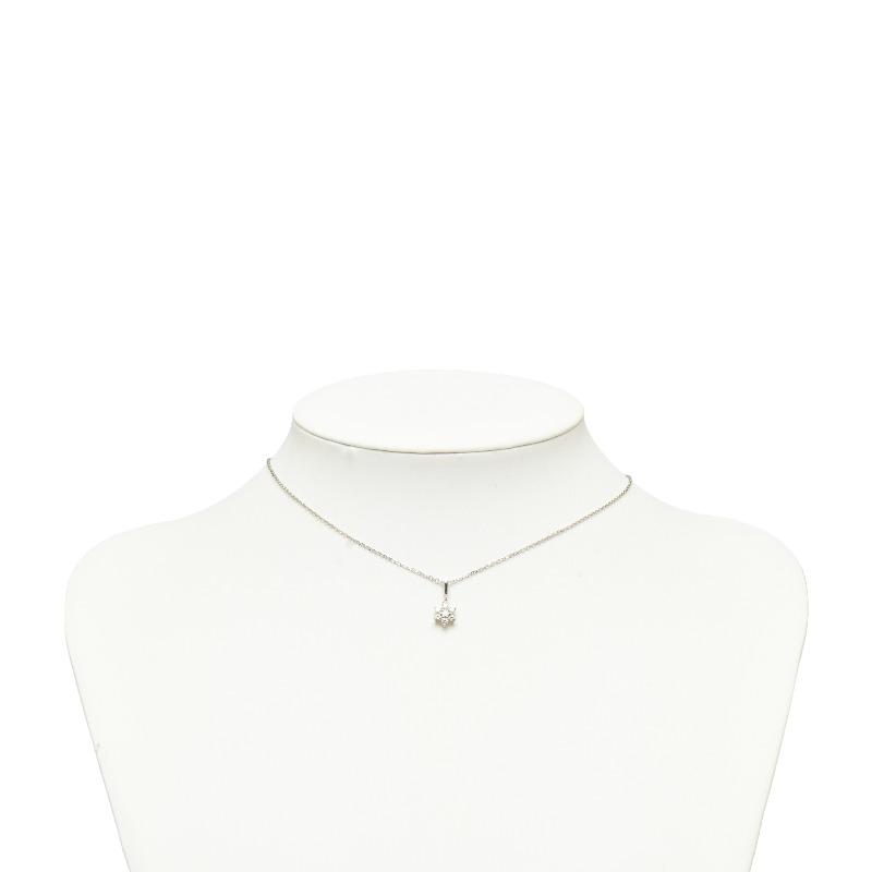 MIKIMOTO（ミキモト） K18WG ホワイトゴールド ダイヤ0.21ct フラワー