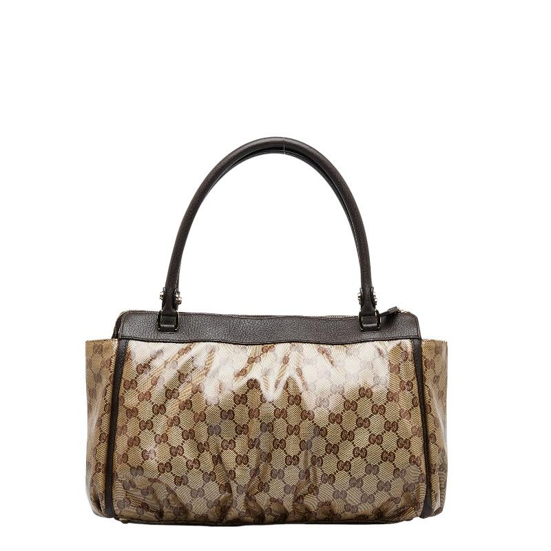 GUCCI グッチ GGクリスタル アビー トートバッグ 327787 ブラウン PVC 