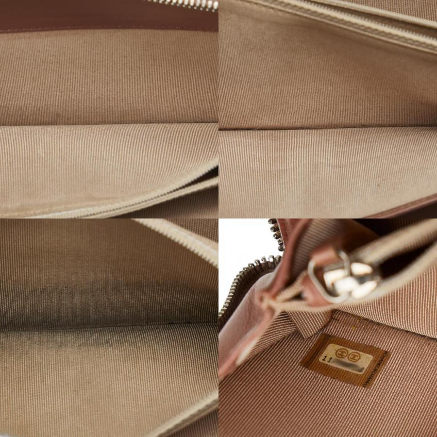 CHANEL（シャネル） クロコダイル風 ラウンドファスナー 長財布 ピンク