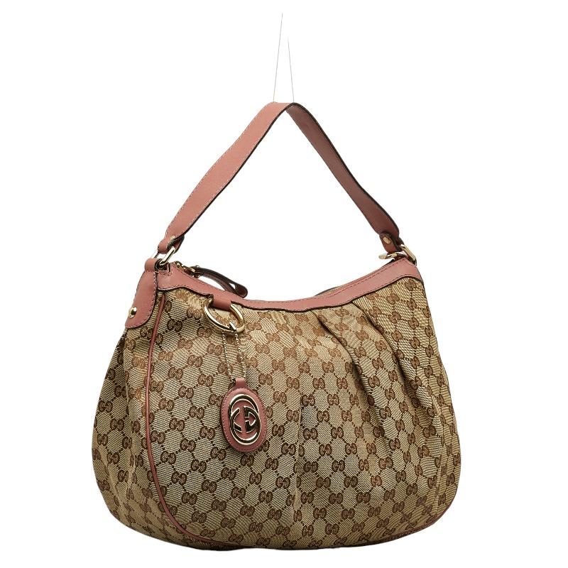 たか　GUCCI GG ワンショルダーバッグ　キャンパス　ベージュ GUCCI グッチ ワンショルダーバッグ GGキャンバス レザー