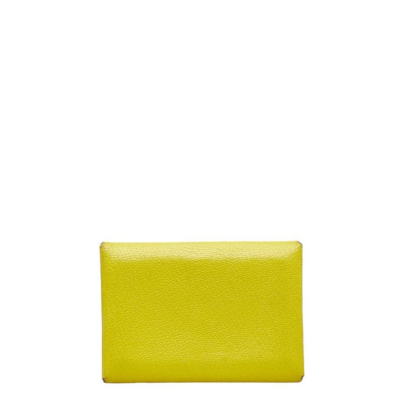 展示品】 HERMES エルメス カルヴィ カードケース イエロー 黄