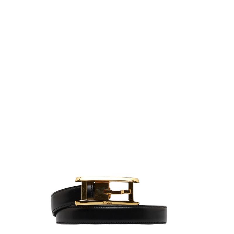 カルティエ タンクベルト ベルト ブラック レザー レディース CARTIER 