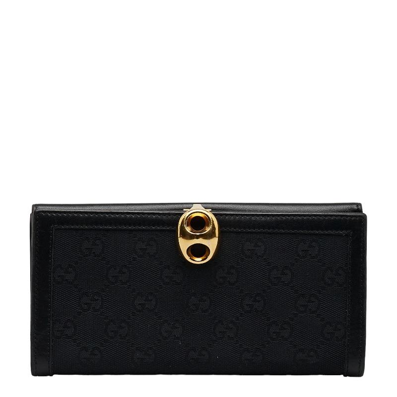 GUCCI（グッチ） GGキャンバス 長財布 159641 ブラック キャンバス