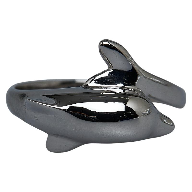 Pt900 プラチナ ドルフィン イルカ リング 指輪 レディース 12号 中古