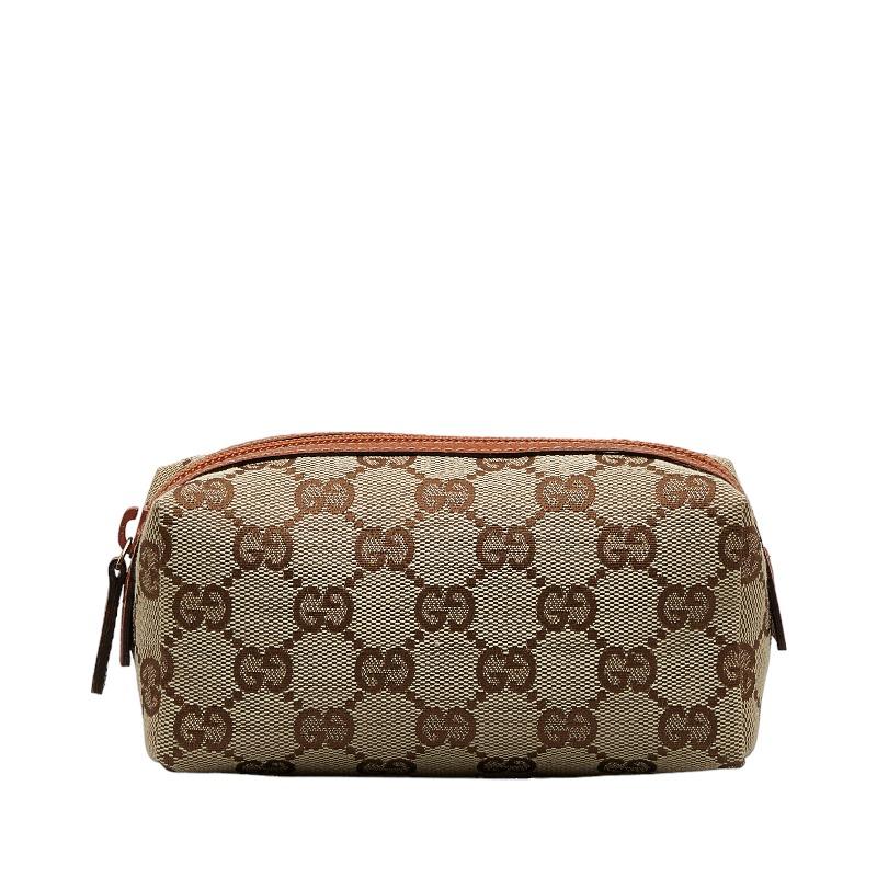 グッチ GUCCI GGキャンバス ポーチ バッグ キャンバス レザー