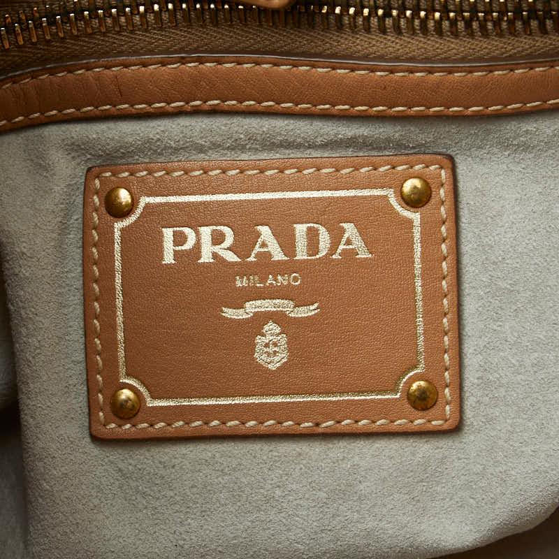 PRADA（プラダ） ステッチ ゴールド金具 ショルダーバッグ トート