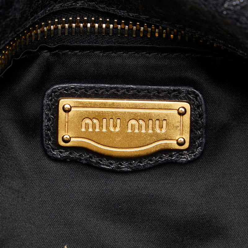 miu ミュウミュウ リボンモチーフ ボストンバッグ ショルダー miu ミュウミュウ リボンモチーフ ボストンバッグ ショルダー