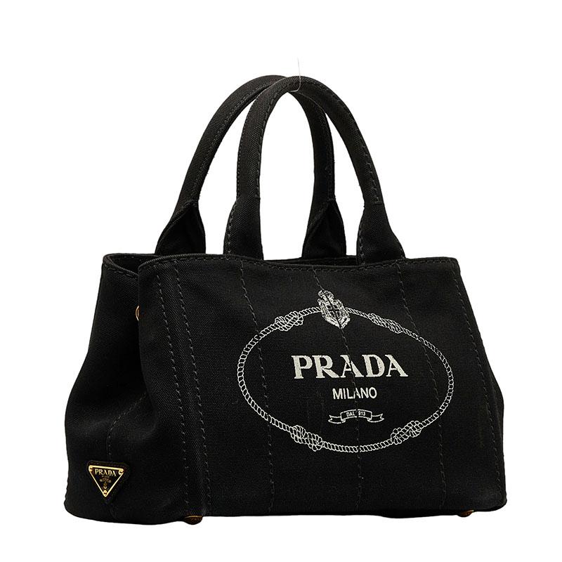 PRADA　トートバック　カナパS PRADA プラダ カナパSS トートバッグ ブラック キャンバス