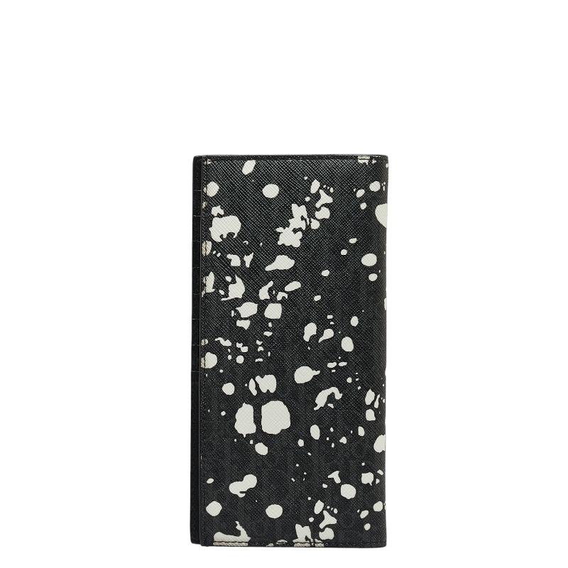 ディオール HOMME オブリーク 長財布 ブラック ホワイト PVC レザー メンズ Dior 【中古】｜ginzaparis2｜03