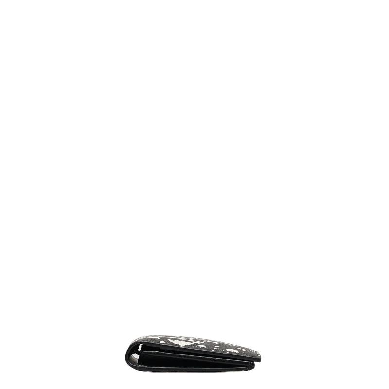 ディオール HOMME オブリーク 長財布 ブラック ホワイト PVC レザー メンズ Dior 【中古】｜ginzaparis2｜04