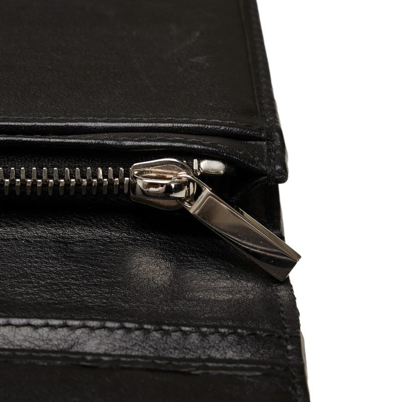 ディオール ビー 蜂 長財布 ブラック レザー メンズ Dior 【中古
