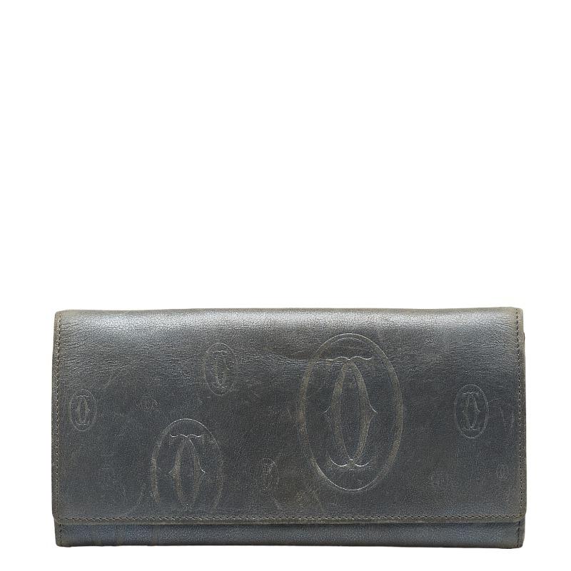 Cartier（カルティエ） ハッピーバースデー 長財布 ブルー レザー