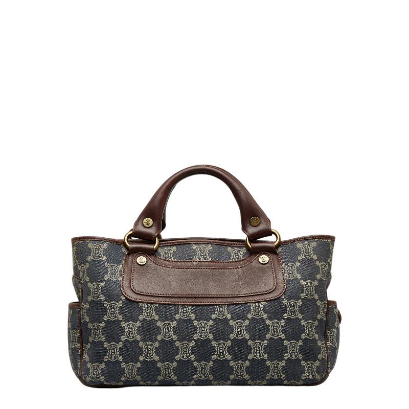 CELINE セリーヌ マカダム ブギーバッグ デニム ハンドバッグ CELINE セリーヌ マカダム ブギーバッグ デニム ハンドバッグ