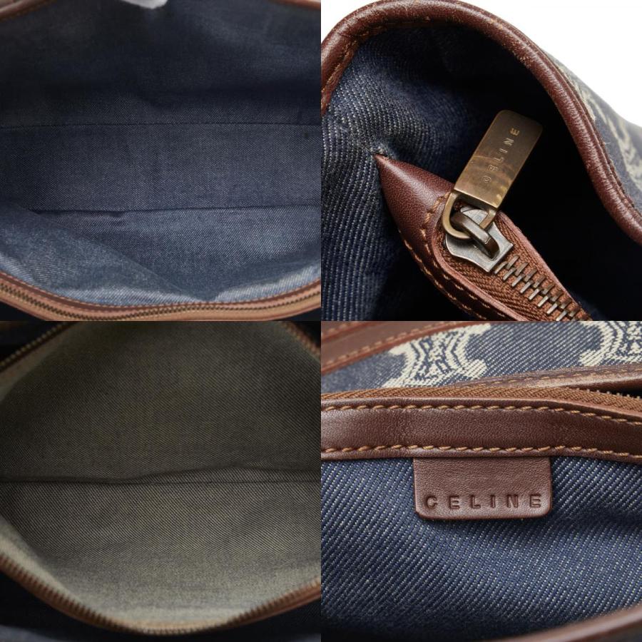 CELINE セリーヌ マカダム ブギーバッグ デニム ハンドバッグ CELINE セリーヌ マカダム ブギーバッグ デニム ハンドバッグ