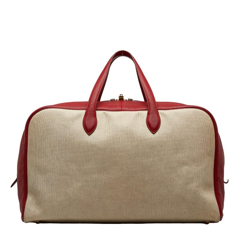 HERMES エルメス ヴィクトリア50 ボストンバッグ ルージュヴィフ