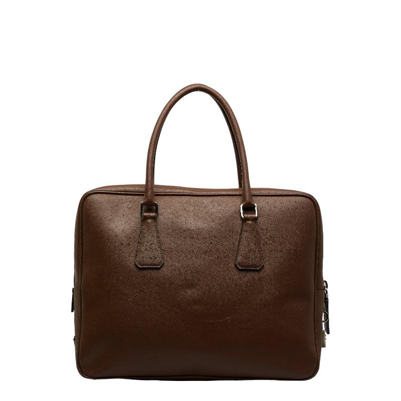 プラダ /ブラウンレザー ビジネスバッグ PRADAプラダ ブラウンレザー ビジネスバッグ