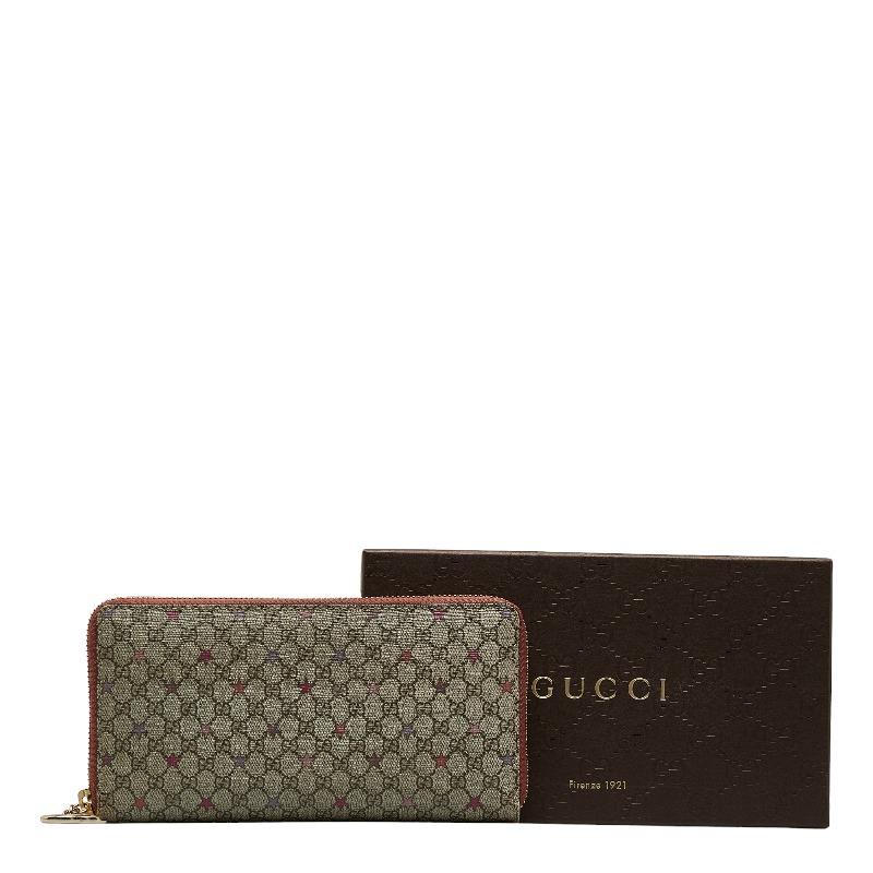 GUCCI（グッチ） GGスプリーム スター 星柄 ラウンドファスナー 長財布