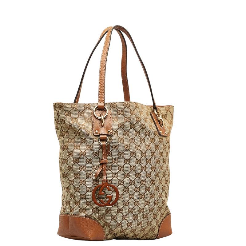 GUCCI（グッチ） GGキャンバス バンブーチャーム ゴールド金具 
