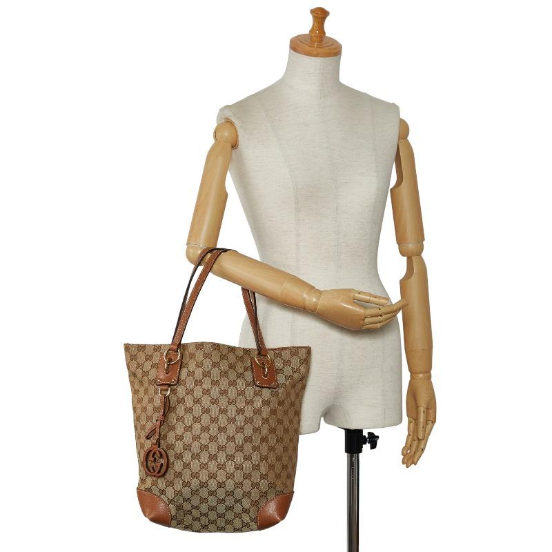 GUCCI（グッチ） GGキャンバス バンブーチャーム ゴールド金具 