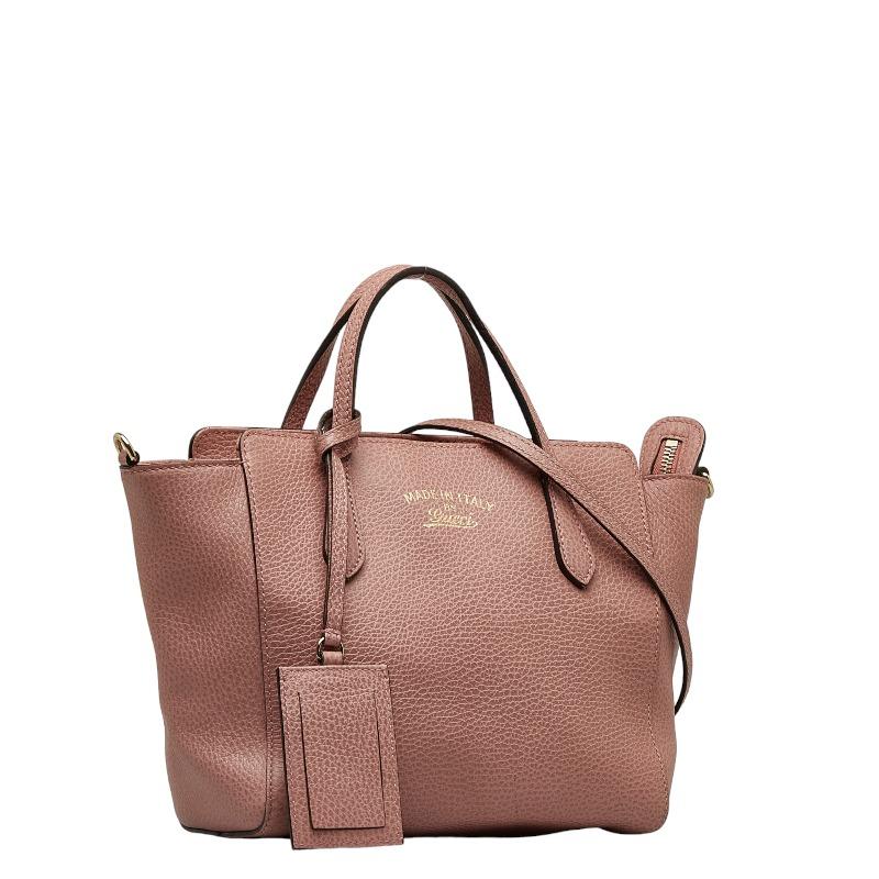 ✨美品✨GUCCI ショルダーバッグ 2way ピンク スウィング レザー 金具 GUCCI（グッチ） スウィング ハンドバッグ ショルダーバッグ 2WAY