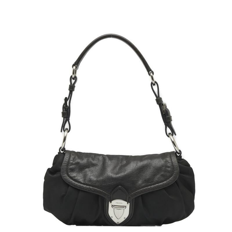 PRADA プラダ バッファロー シルバー金具 ハンドバッグ ワン PRADA プラダ バッファロー シルバー金具 ハンドバッグ ワン