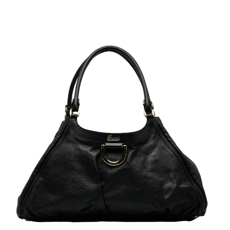 GUCCI グッチ アビー ショルダーバッグ 189835 ブラック レザー 