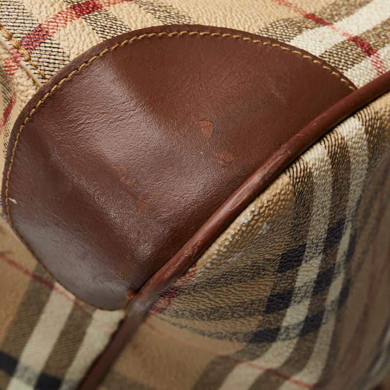 バーバリー レザー ノバチェック セミショルダーバッグ ベージュ