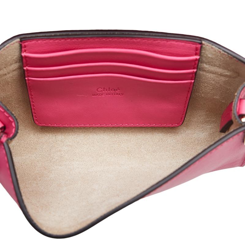 Chloe（クロエ） フェイ 斜め掛け ミニショルダーバッグ ピンク レザー
