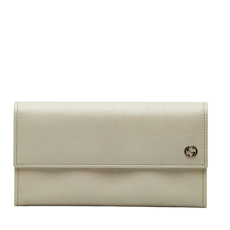 GUCCI（グッチ） インターロッキングG 長財布 309702 ホワイト レザー 